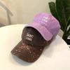 splashing ink spots art style cap style personality hip hop curved brim hat outdoor sports soft top baseball cap tide