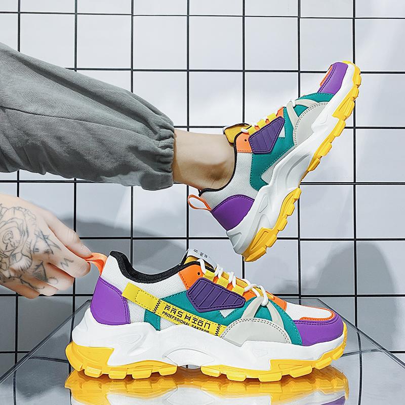 Fashion Four Seasons Matching Color Daddy Shoes Men's Sports Casual Shoes Trend Men's Running Shoes