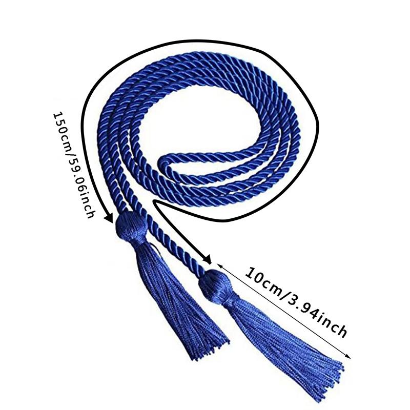 1pc Graduation Honor Cords Craft Braided Tassels Drawstring Rope Polyester Yarn Honor Cord for Graduation Students Bachelor Gown
