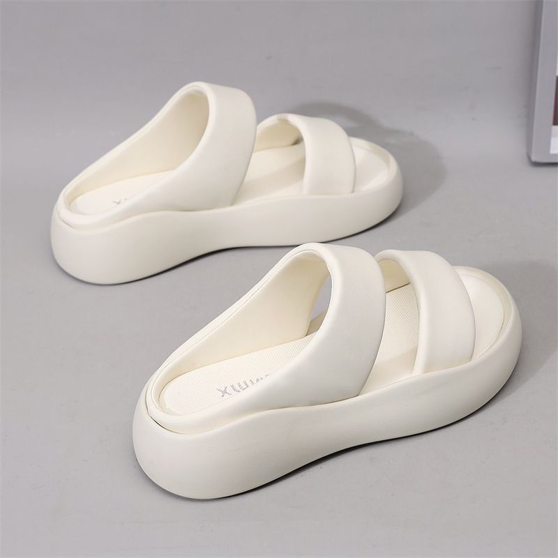 

Тапочки женские верхняя одежда лето 2025 новая мода толстая подошва одно слово перетащить выйти нескользящие мягкие подошвы повседневные пляжные сандалии 40