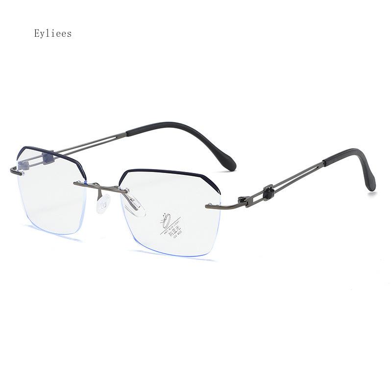 Quadratische Lesebrille Herren Damen Blaulichtfilter Metallrahmen Alterssichtige Brille Ermüdungsfrei Computerbrille +1.5 +2.0 +2.5 +3.0