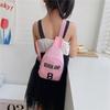 Korean Style Nylon Bumbag for Kids, Cute Letter Print Chest Pouch, Fashionable Crossbody Shoulder Bag for Boys and Girls KTB