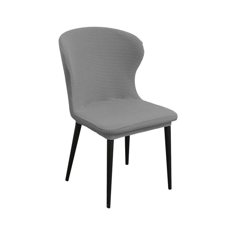 Curved Backrest Style Thickened Velvet Chair Cover Curved Dining Chair Cover Anti-fouling and Dustproof Stool Cover Universal for All Seasons