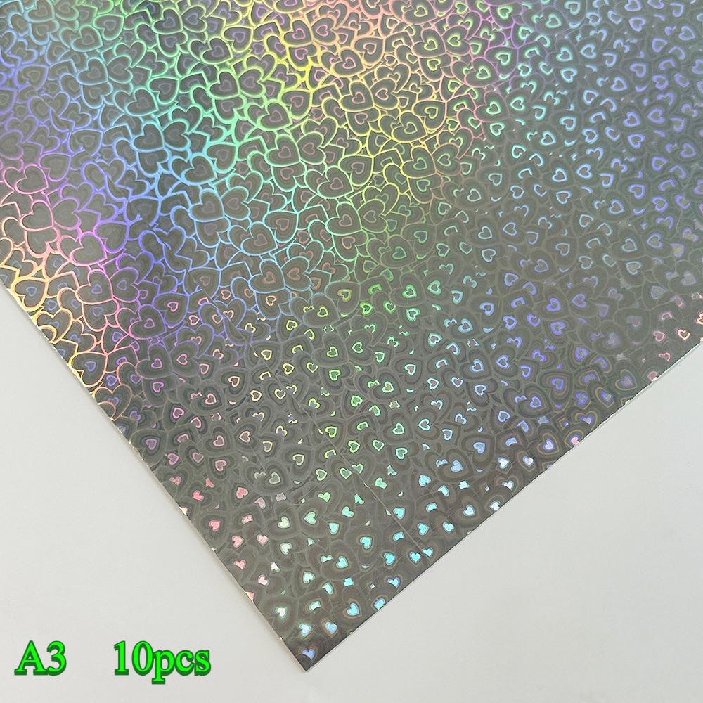 Laser Flash Paper Cross Border Hot SaleColorful ThickLaser Paper Gold SilverCard Paper Craft Paper Aluminum Foil PET MirrorPaper