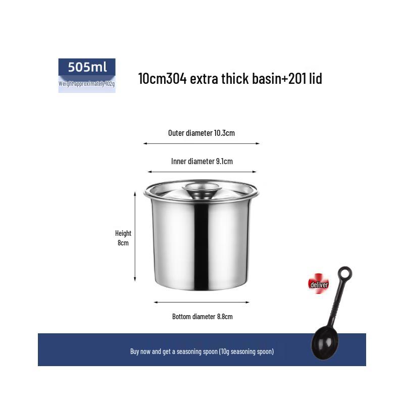Stainless Steel Seasoning Jar with Lid