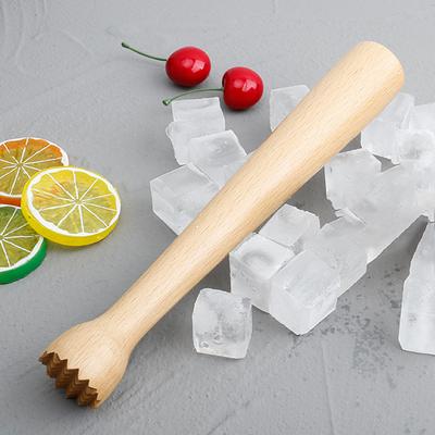 Leeseph Trämuddlare för Cocktails, Trä Iskross Muddlare Barverktyg, Köksverktyg för Vitlök Örter Frukter