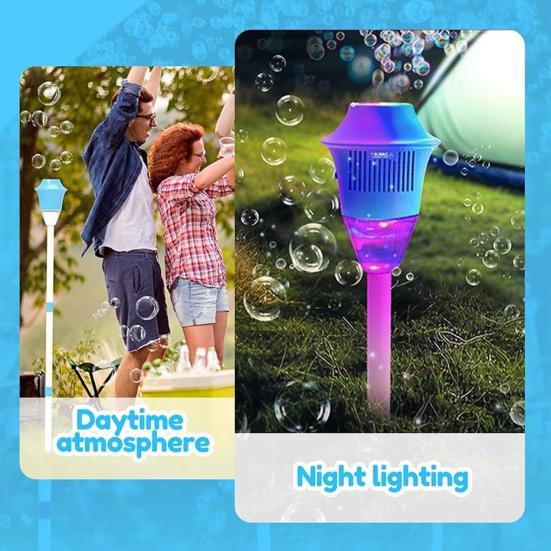 Bubble Machine Stand Automatic Bubble Maker with Night Light And Music Outdoor Vertical Bubbles Machine for Wedding Birthday Picnic Camping Party