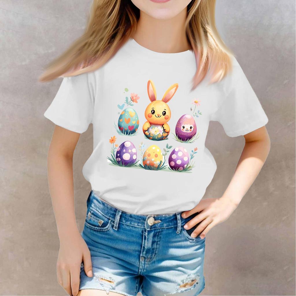 Toddler Girl Boy T-Shirts Kids Top Boys And Girls Printed Short Sleeved T-shirt