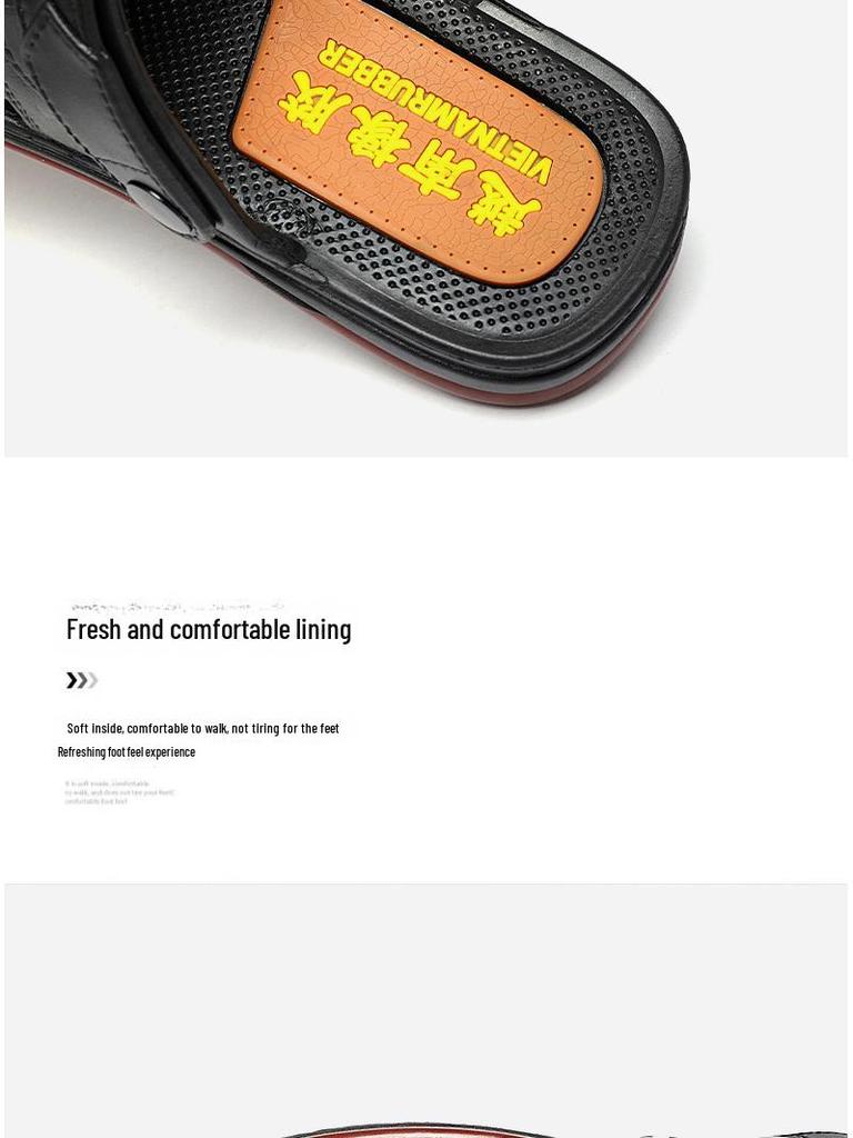 Men's Summer Comfort Waterproof Non-Slip Dual-Use Sandals with Thick Sole