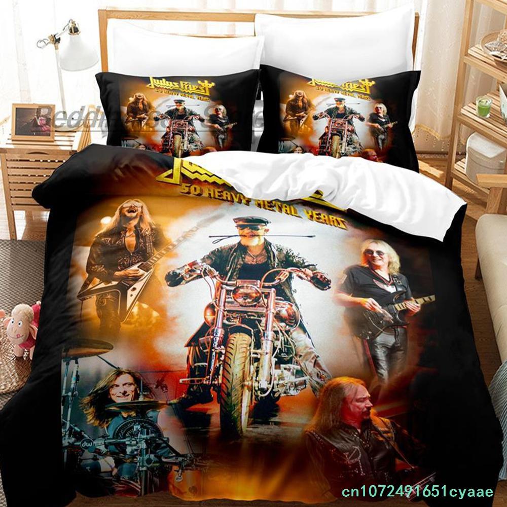 Judas Priest Bedding Set Single Twin Full Queen King Size Bed Set Aldult Kid Bedroom Duvetcover Sets 3D Print Bed Sheet Set