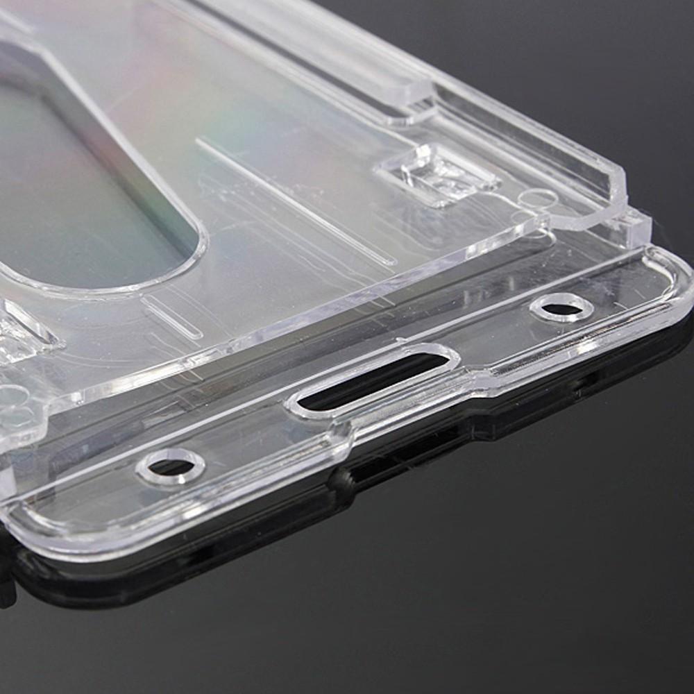 Credit Card Holder Vertical Design Vertical Hard Plastic Transparent Double-sided Use Cutting Sleeve Cutting Ferrule Card Sets