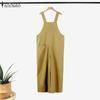 ZANZEA Women Summer Lace-Up Loose Wide-Leg Overalls