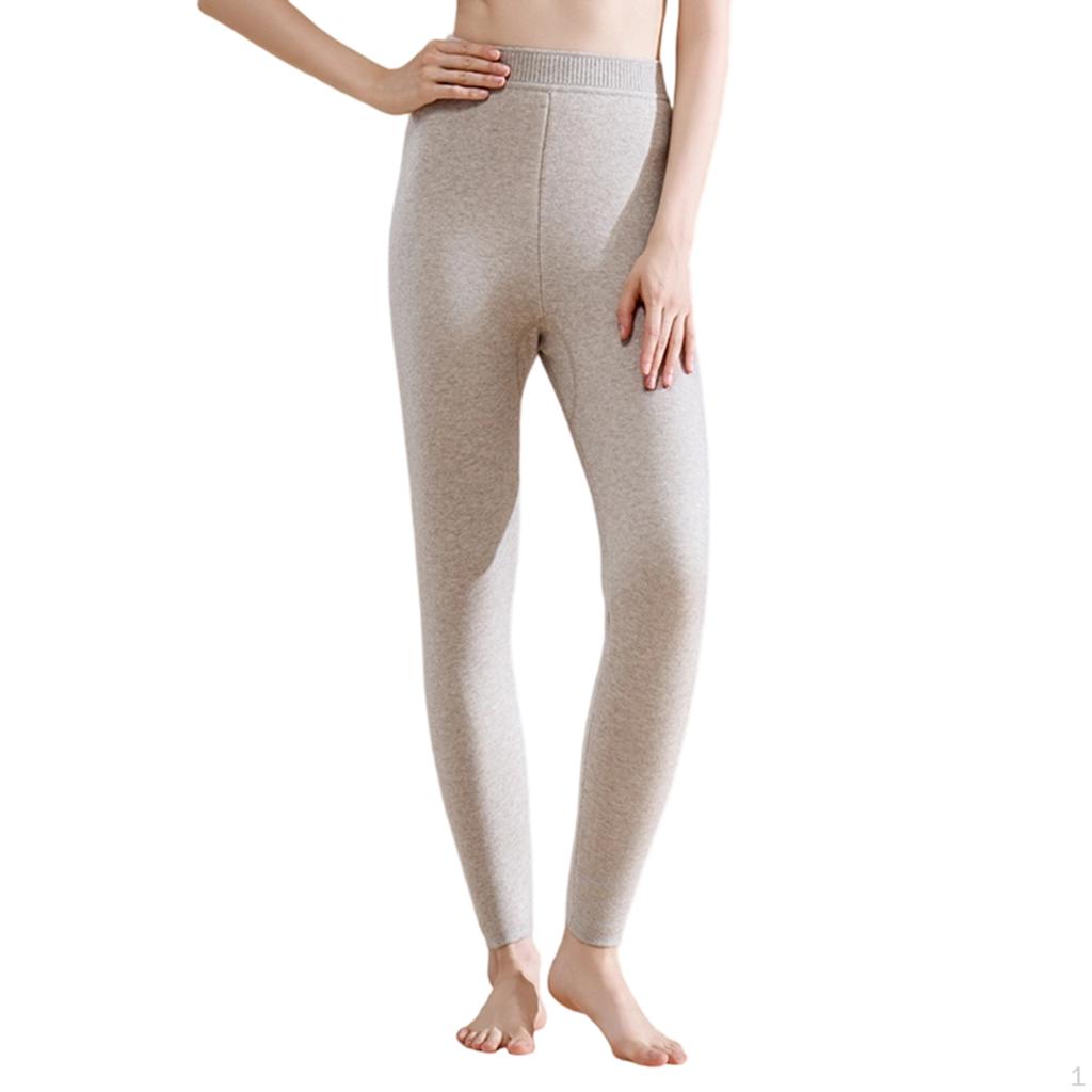 Thermal Pants, Fleece Lined, High Waisted Fit, Winter Leggings for Men & Women 3XL Black