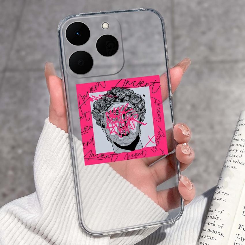 Pouzdro na telefon se vzorem čínského draka pro Realme 15T 14T 14X 15 13 12 11 10 C71 C61 P1 Měkké kryty Průhledné silikonové nárazuvzdorné pouzdro pro Realme Casing