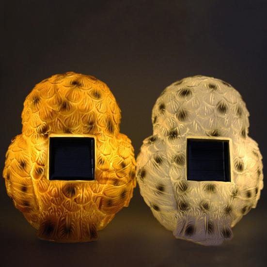 Solar Owl Garden Statue Solar Powered LED Night Lights Resin Animal Decor for Yard Patio Weatherproof Outdoor Ornament