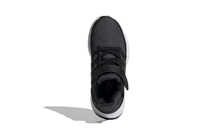 adidas Run Wide EL Slip Resistant Low Top Kids' Running Shoes Black White Children Aged 3 7 Years Old EH0267