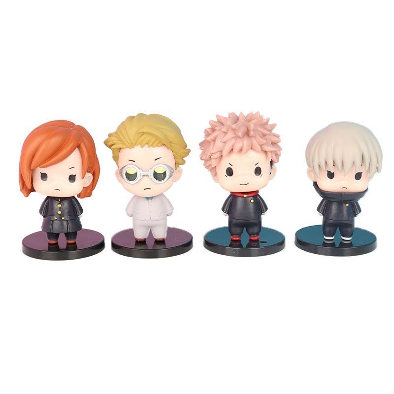 8 pz Versione Q Jujutsu Kaisen Itadori Yuji Ryomen Sukuna Gojo Satoru Figura Decorazione Torta Bambola Ornamenti Scrivania Auto Giocattolo Regalo