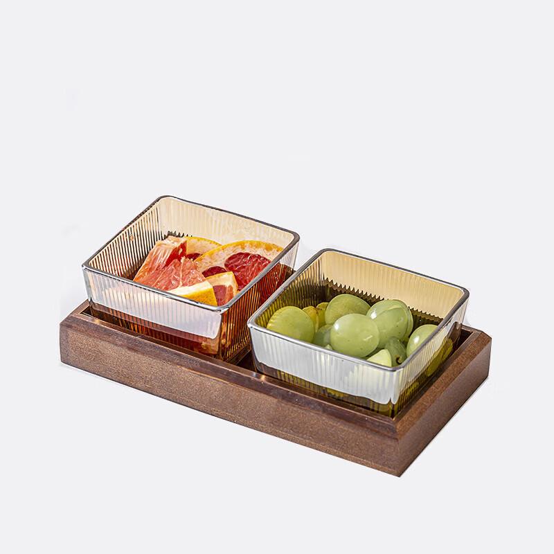 Danshizhiyuan Amber Glass Compartmentalized Serving Set