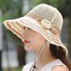 Foldable Summer Hat for Women Sunshade and Sun Protection Hat Middle-aged and Elderly Beach Straw Hat