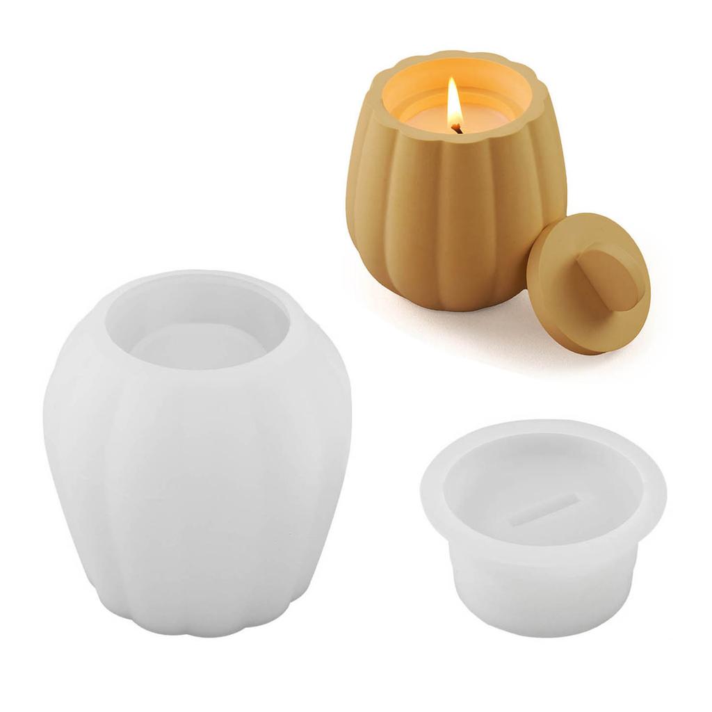DIY Silicone Candle Holder Mould Handmade Striped Jar Mirror Candlestick Mold for Teas Wax Cup for Blessing Ceremony