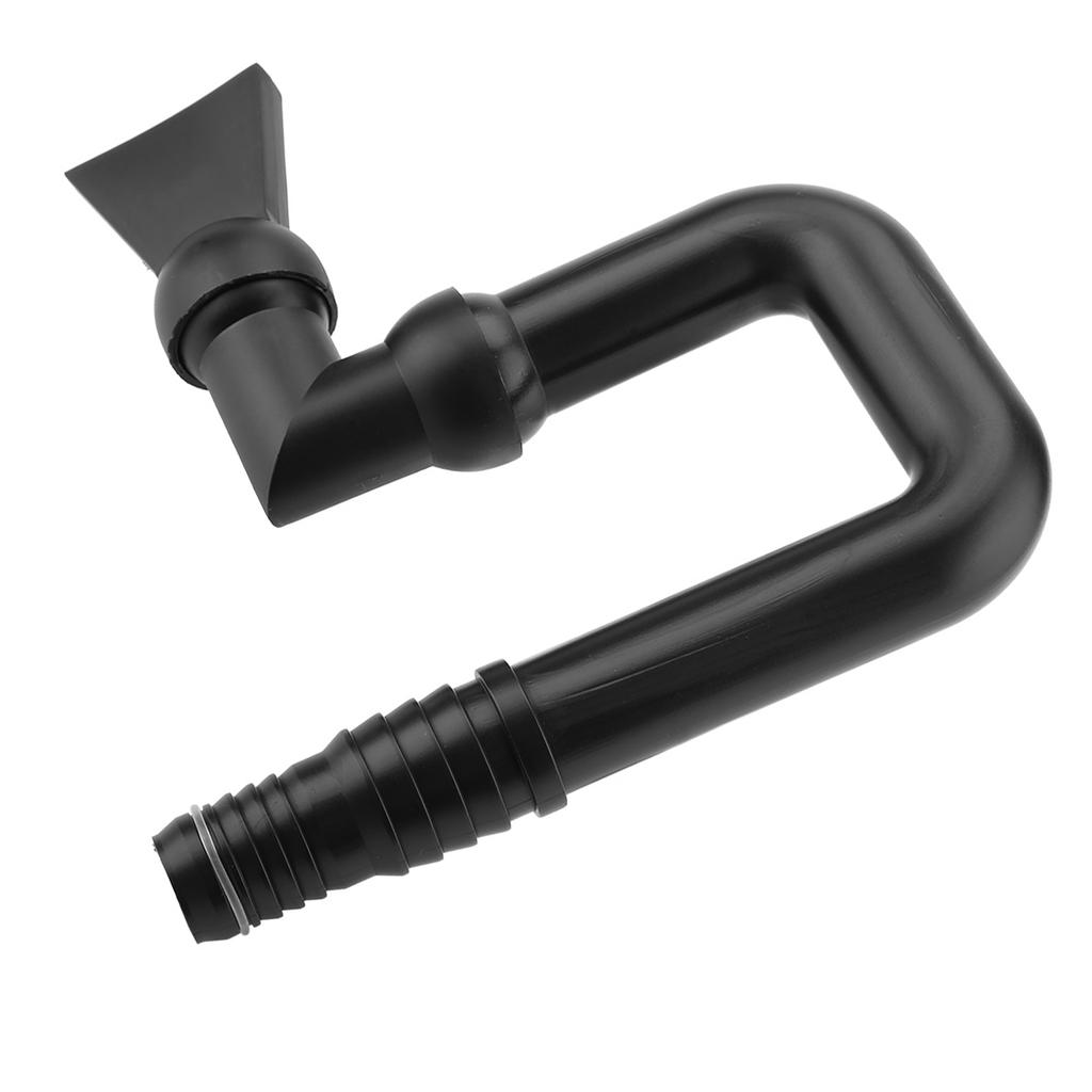 Aquarium U shaped Water Outlet Flexible Free Rotate Nozzle Black for Fish Tank