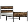 VidaXL Bed Frames Without Mattress Smoked Oak 80x200cm Engineered Wood, Single Bed, Bedroom Furniture, Bed 4017227