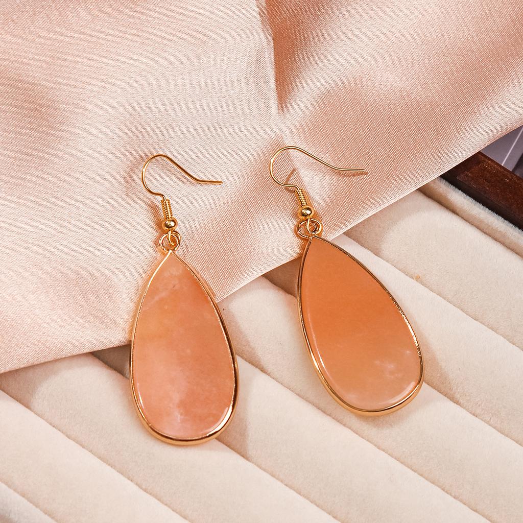 Natural Stone Earrings, Light Luxury High-end Earrings, Blue Pine, Green Eyed Stone Earrings, Accessories