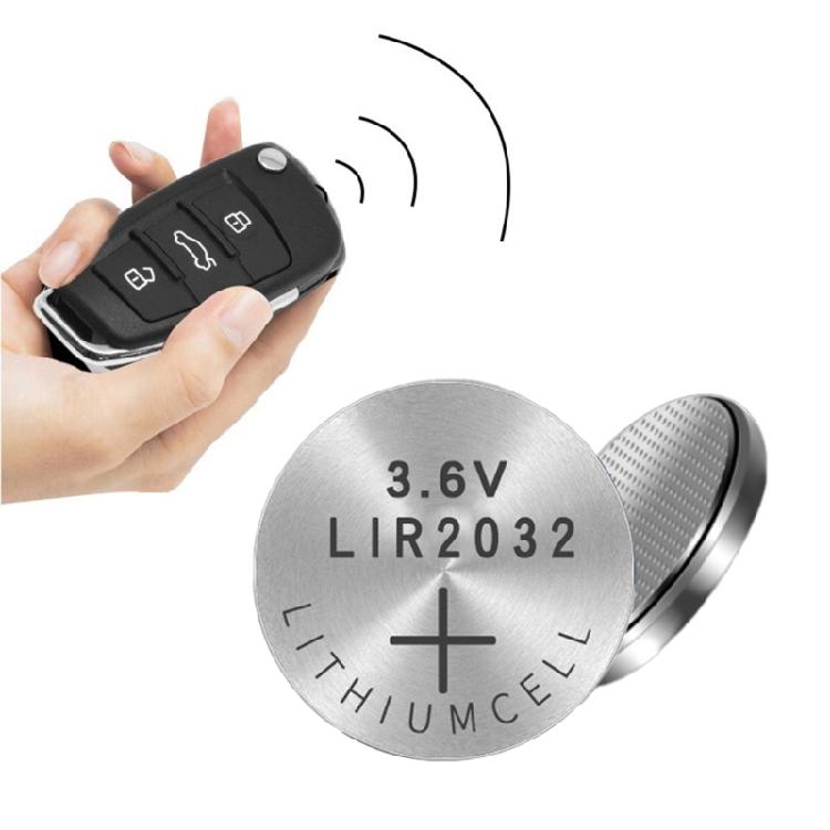 LIR2032 Batteries 3.6V Rechargeable Lithium Batteries For Car Security Alarms Device Stable Voltages Output for Computer