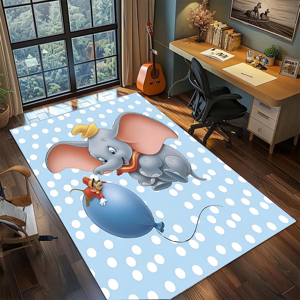 Dumbo Soars Rug Carpet Large Area Rug Non Slip Washable Floor Mat Gamer Room Bedroom Home Decor