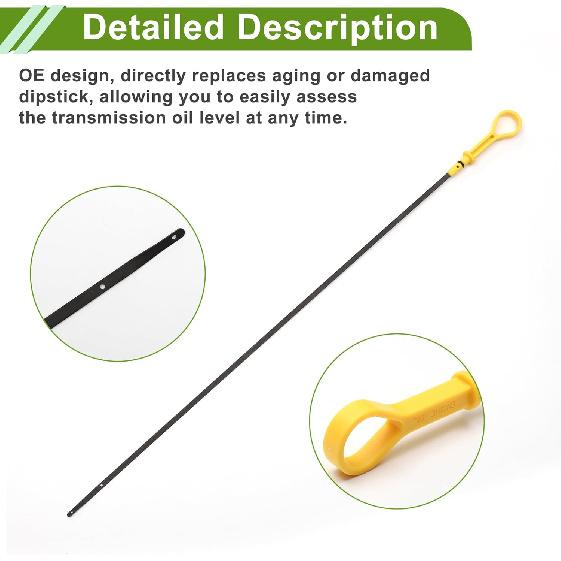 No.1691066J11 Engine Oil Dipstick for Suzuki Grand Vitara 2.7L V6 2006-2008 Yellow Oil Level Dip Stick Double Hole Indicator Plastic Metal 1 Pcs