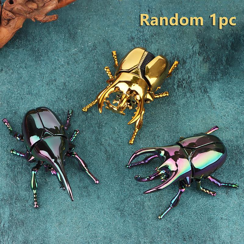 Wind Up Beetle Bionic Toys Creative Prankster Animated Insect Toy Model Beetle Children'S Battle Plastic Animals Wind Up Toy