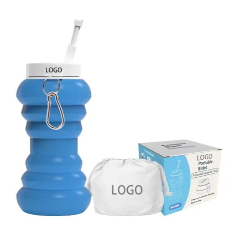 

600Ml Large Capacity Portable Bidet Spray Collapsible Portable Foldable Female Washer Irrigator Press-Flush Pulsed Flow as the picture