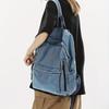 Fashionable Denim Canvas Backpack for Women Adjustable Straps Resistant Zip Closure Ideal for Students Relaxed Style Travel Backpack Commuting Style