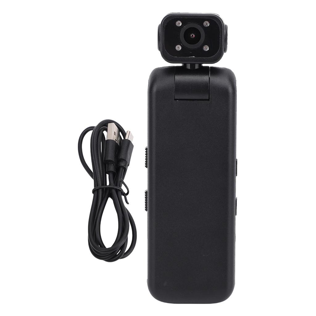 Portable Camcorder 2K HD 355 Degree Rotatable Wide Angle Lens Anti Shake Video Camera with Back Clamp