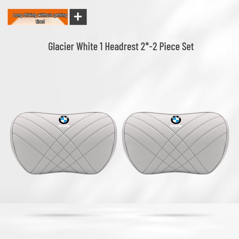 BMW Neck & Lumbar Support Pillow - Fits 1, 3, 5, 7 Series, X1, X3, X5, X6 - Car Interior Accessory