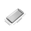 Edelstahl Serviertablett Metall Lebensmittel Matte Gericht Rechteck Teller Organizer
