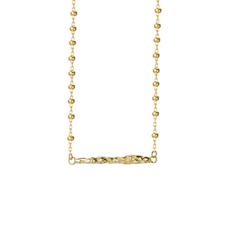 One Character Lava Necklace with Light and Luxurious Bead Chains, High-end Sense of Clavicle Chain Texture, Versatile Temperament