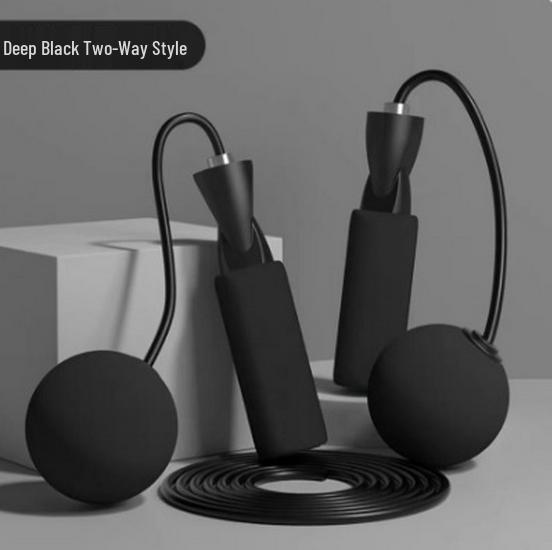 Dual-Use Cordless Weighted Jump Rope with Large Ball for Indoor Fitness