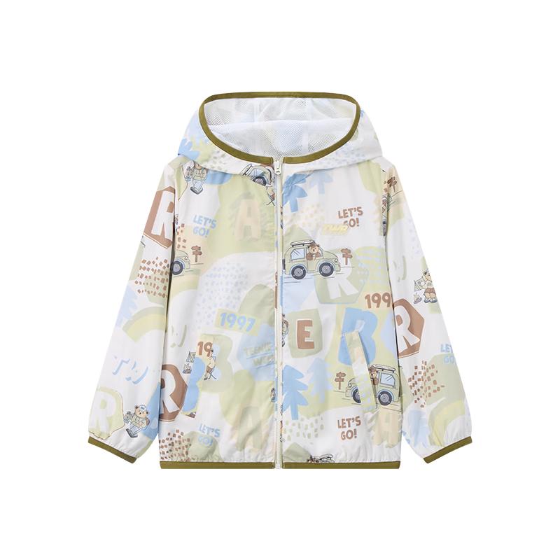 Teenie Weenie Kids Boys' Casual All-over Print Hooded Lightweight Jacket