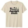 Autism Mom Unisexs TShirt Groovy Floral Awareness Support