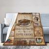Book Lovers Flannel Fleece Throw Blanket, Literary Gift for Readers, Cozy Reading Decor for Chair Bed, Librarian Themed Blanket