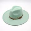 .Cm top hat foreign style jazz hat retro felt hat temperament British style belt buckle woolen hat