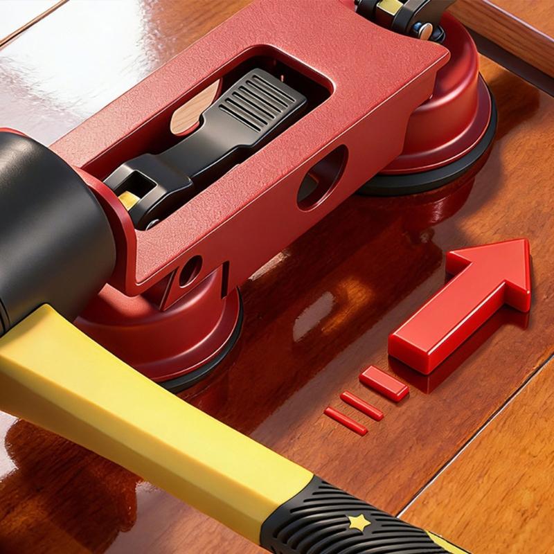 Professional Carbon Steel Double Gripper Floor Suction Tool With 80kg Pulling Force For Wooden Floor And Smooth Surfaces