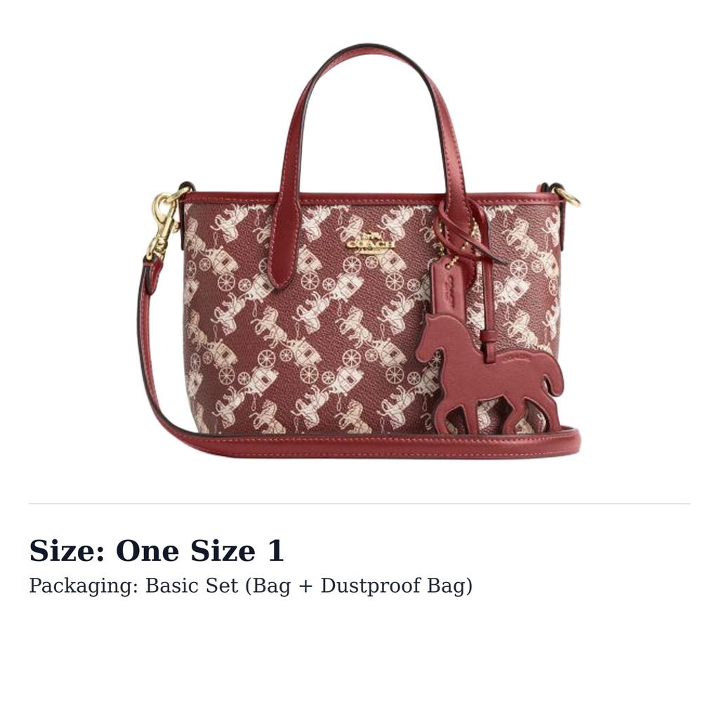 COACH City Artificial Leather Tote One Shoulder Handbag Mini Women's Ruby Red CDD02-IMWGD
