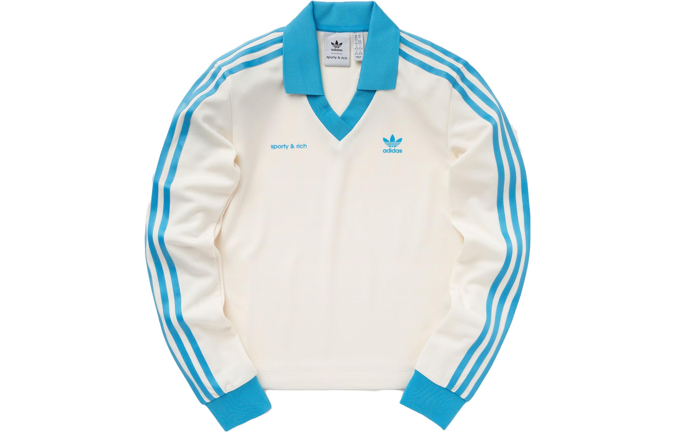 

Adidas Originals X Sporty & Rich Soccer Jersey Cream/Baby Blue IN5249 XXS