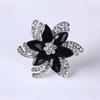 Five-Petal Rhinestone Flower Brooch: Industrial Alloy Jewelry Pin