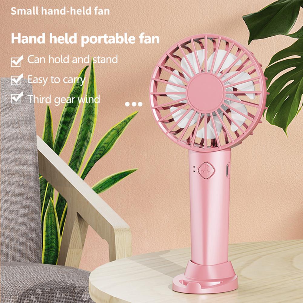 USB Rechargeable Small Pocket Cooling Fan 3 Speeds Strong Wind Portable Fan Quiet Hand Fan Cooling Electric Fan for Women Men