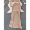 Influencer Picks 2024 Summer New Arrival Elegant Socialite Heavy Embroidery Hot Drilling Yarn Tops + Long Sheath Skirt Suit