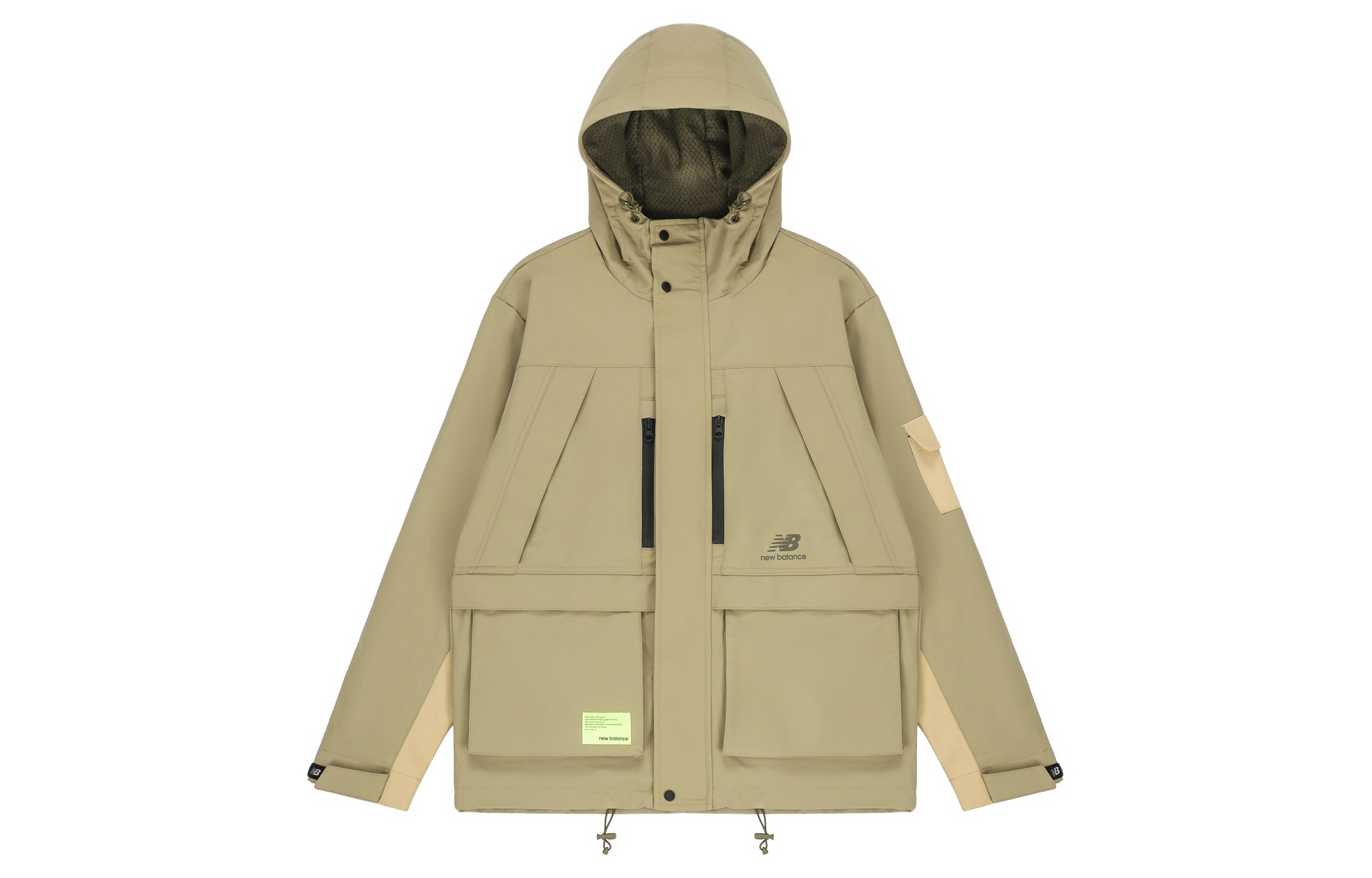 New Balance Jackets Men s Khaki Hooded Moderate Other AMJ21356-TCO XL