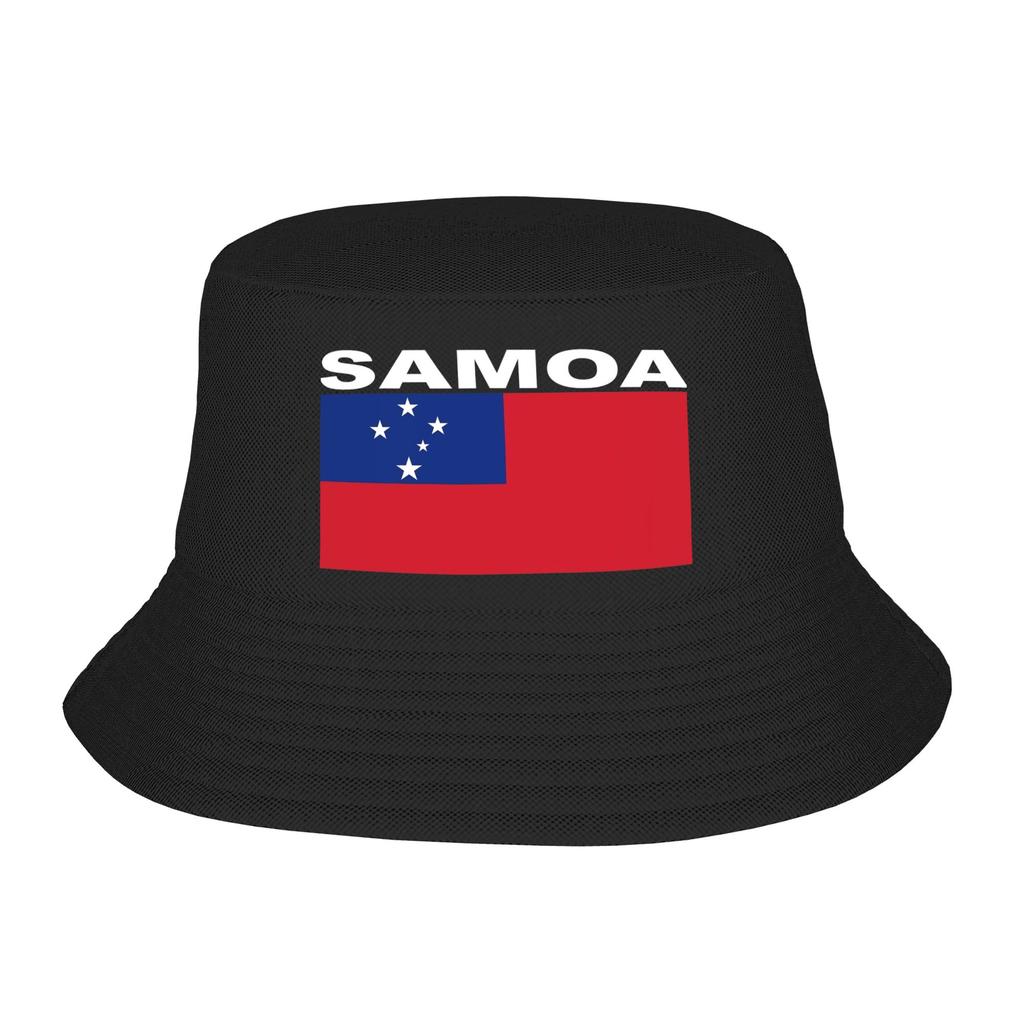 Samoa Flag Bucket Hat Summer Casual Fisherman Hats For Unisex Foldable Fishing Caps Outdoor Design Sunscreen Hats